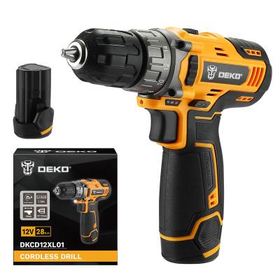 China DEKO DKCD12ID01-H10S2 Cordless Impact Drill 18+3 Battery Cordless Impact Drill 12v Power Drill 1500mAh DKCD12ID01-H10S2 for sale