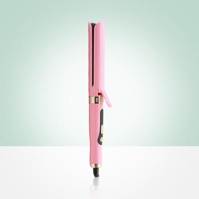 China Excellent Quality Ceramic Coating 2 in 1 Hair Straightening and Pink Curling Iron Curling Iron Travel Covers for sale