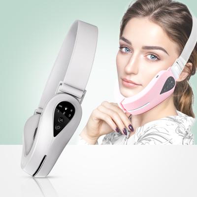 China Hot Sale EMS Face Lifting Device Mini LED RF Face Beauty Device Rechargeable Home Portable Micro Portable V Line V Massager for sale