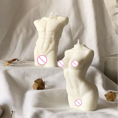 China Scented Soy Wax Scented Candles Color Naked Men Body Candle Gift Box for sale