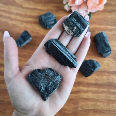 China China Black Tourmaline Specimen Single Quantity Raw Crystals For Jewelry Making Decor Or Crystal Grids for sale