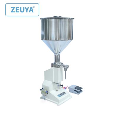 China CLOTHING A02 5-50ML Full Foot Pedal Manual Small Liquid And Cream Filling Machine for sale