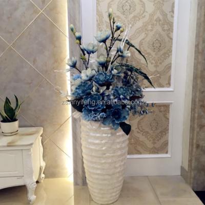 China High Quality Tall Soft Shell Planters Pearlescent Broom Vase Flower Pots Popular In The Netherlands for sale