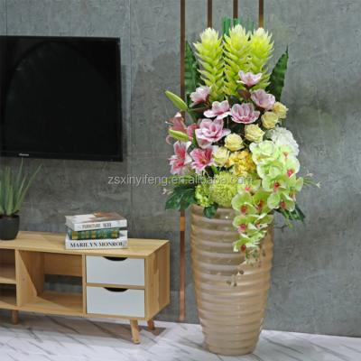 China High Quality Tall Soft Shell Planters Pearlescent Broom Vase Flower Pots Popular In The Netherlands for sale