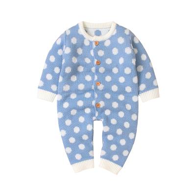 China 100 Mimixiong Acrylic Custom Baby Knitted Lovely Winter Stain Rompers Unisex Cheap Wholesale Baby Rompers for sale