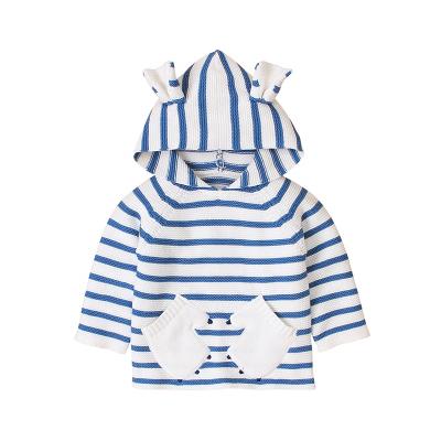 China Mimixiong Baby Sweater Knitting Anti-pilling Clothes Striped Newborn Baby Sweaters Cardigans For Girl Boy for sale