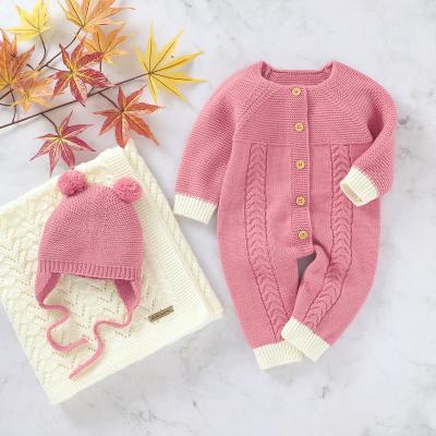 China Mimixiong Hat Blanket Baby Overalls Antibacterial Apparel Knitted Baby Sets Fabric For Infant Gift In Autumn And Spring for sale