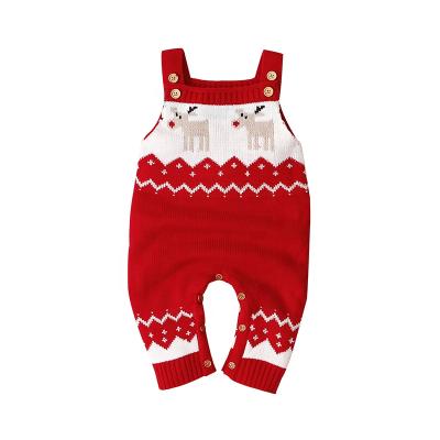 China Viable Newborn Baby Boys Knitted Rompers Clothes Toddler Clothing Christmas Kids Jumpsuit Clothes for sale