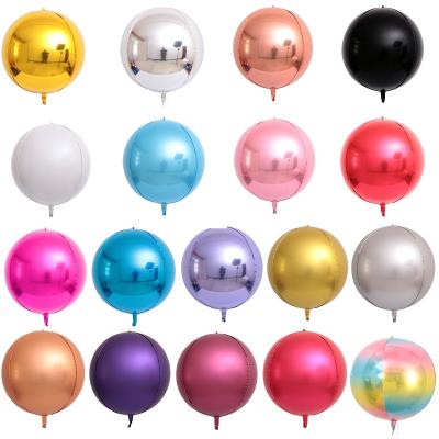 China High Quality Decoration 32inch 4D Balloons Perfect Round Foil Metallic Balloons For Party Decorations for sale