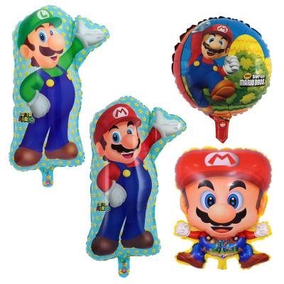 China Super Mario Cartoon Foil Balloons New Arrival Super Mario Game Cartoon Foil Balloon For Birthday Party Decorative for sale