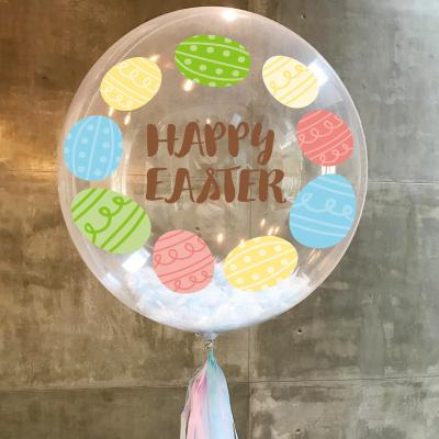 China Happy Bobo Balloons Day Decoration Easter Sticker for 18inch/24inch/36inch Bobo Clear Space Balloon for sale