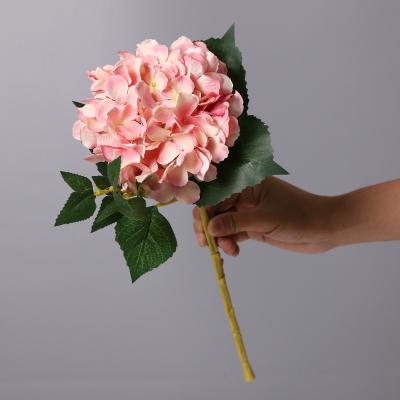 China Wholesale Durable Single Silk Home Decoration Hydrangea Hydrangea Artificial Stem Flower for sale