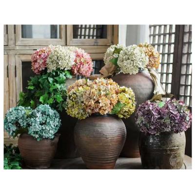 China Beautiful Retro Color Artificial Hydrangea Flower Home Decoration Durable Good Quality Hydrangea Big Size for sale