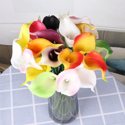 China Hot Product PU Touch Artificial Flowers Calla Lily Porcelain Flowers Durable Real Mini Artificial for sale