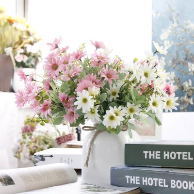 China Factory direct sale 21 daisy heads factory decoration artificial flowers wedding/small bulk flower home bouquet for sale