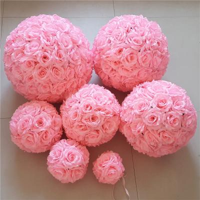 China Factory Sale Durable Custom Size Mounted Artificial Flower Ball Wedding Centerpieces Large Flower Ball for sale