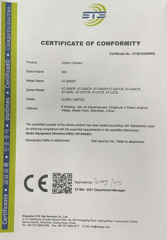 CE - Shenzhen Ausek Technology Co., Ltd.