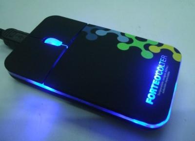 China super slim mouse with light logo for sale