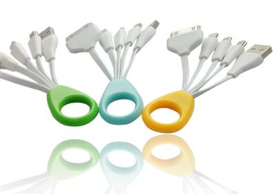 China pull ring Multiple data cables for phone and tablet 4 in 1 for sale