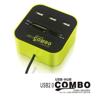 China COMBO USB HUB,all in 1 card reader with USB HUB for sale