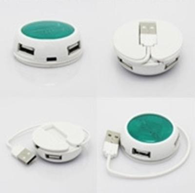 China USB 2.0 4 port USB HUB flying saucer shaped with resin logo for sale