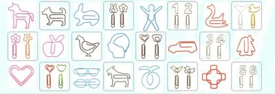 China customized paper clip shape for sale