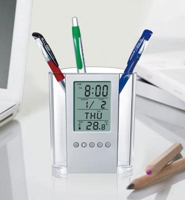 China pen holder electronic calendar for sale