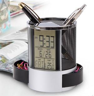 China pen holder electronic calendar for sale