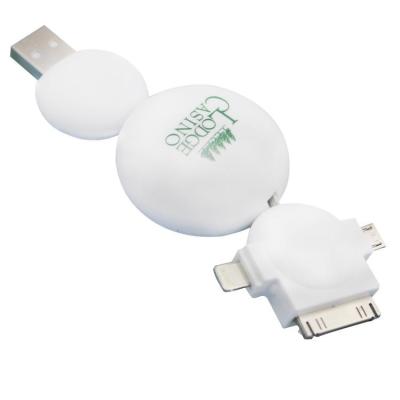 China USB Cable 3 in1 USB Data sync Charging USB Cable. for micro port, iphone4/5/6 for sale