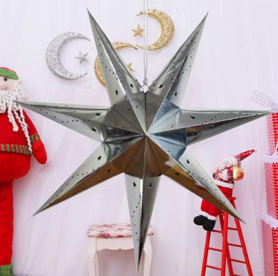 China Europe Shining Paper Star Hanging Lampshade Christmas Decoration 45cm Paper Star Lanterns for sale