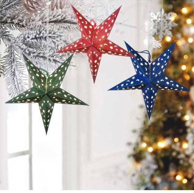 China Party Paper Christmas Lampshade Lamp Lanterns Europe 35CM Star Hanging Decoration for sale