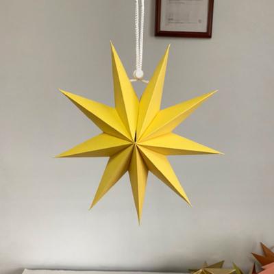 China Europe Handmade Christmas Ornaments Hanging Paper Star Lantern for sale