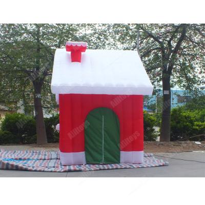 China Oxford Inflatable Christmas House With Santa Claus , Inflatable Christmas Tent for sale