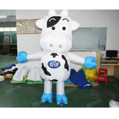 China Inflatable Oxford Jumpsuit Dairy Cow Costume Party Costume for sale