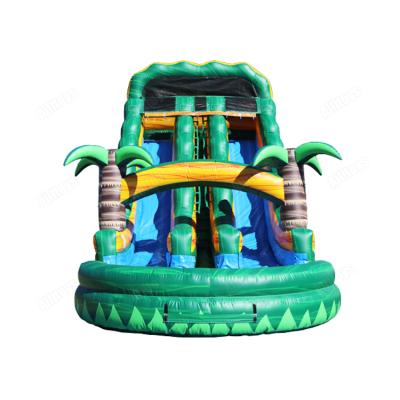 China 0.55mmpvc Inflatable Double Tarpaulin Blow Up Lane Water Slide Rentals for sale