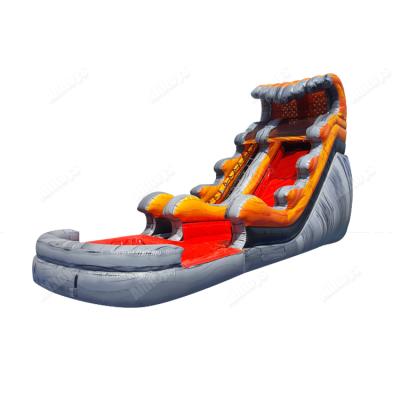 China cheap 0.55mmpvc tarpaulin inflatable single lane water slide for sale