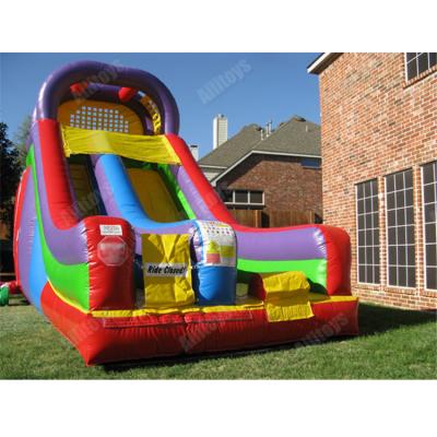 China 0.55mmpvc tarpaulin commercial used double lane inflatable dry slides for adults for sale