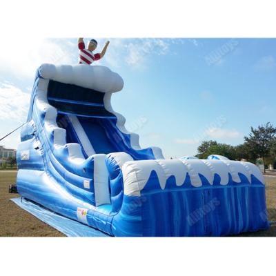 China 0.55mmpvc tarpaulin beautiful factory price commercial inflatable dry slide, inflatable water slide slide rentals for sale