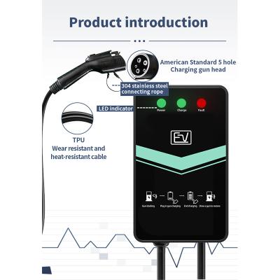 China 7KW 32A AC Type 1 Wall-mounted Home Fast Electric Vehicle Charger Station Wall Box Ev Charging Pile Station Manufacturers YL-MB211 for sale