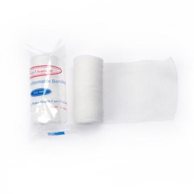 China 55% Viskose SL08-209 Yiwu Medical OEM Size Bleached First Aid PBT Elastic Conforming Bandage for sale