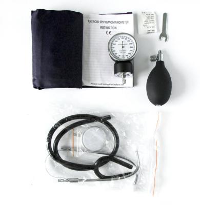 China Wholesale popular zinc alloy medical or hospital household portable aneroid sphygmomanometer with stethoscope for sale