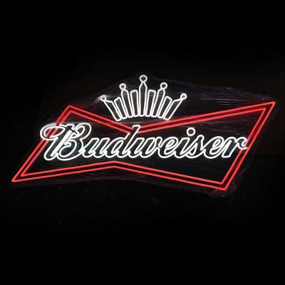 China All Can Use Most Popular Customized Acrylic Neon Sign Budweiser Light King Beer Led Flex Neon Sign Advertising For Sale for sale