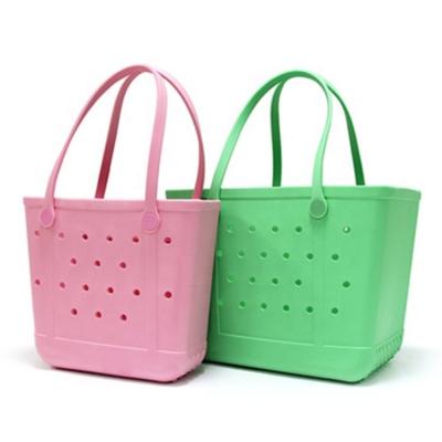 China Fashion Costom Factory Customized EVA Beach Bag Luxury Designer Summer Beach Bags Waterproof EVA Large Beach Tote Bag for sale