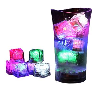 China Colorful PS LED Ice Cube Food Grade Instant Glow In The Water Touch Toy Suitable For KTV Bar Party Atmosphere Props for sale