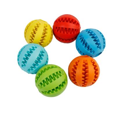 China New China Pet Products Dogs Toy Leaky Food Ball Molar Sustainable Innovative Rubber Mint Flavor Bite for sale