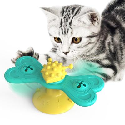 China Hot Style Stocked Interactive Butterfly Wheel Hair Scrubber Pets Toys For Cats for sale