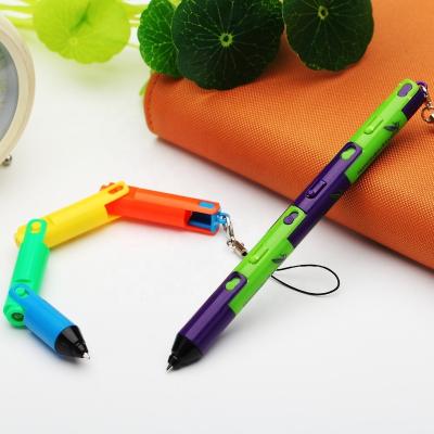 China Custom Capacitive Touch Screen Design Custom Keychain Folding Ballpoint Pen With Led Light for sale