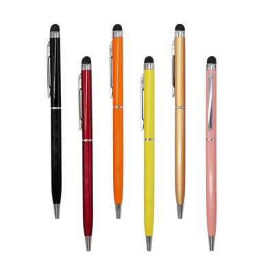 China office & School Pen Hot Sale 2 in 1 Metal Material Office and School Pen with Stylus for Touch Screen for sale