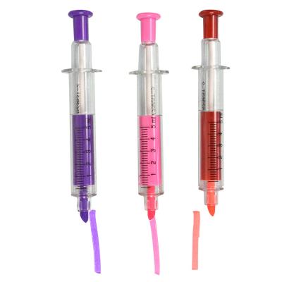 China Promotional Markers & Vivid And Big Highlighters In Style Multi Syringe Shaped Goal Ball Pen Game Pen For Kids for sale