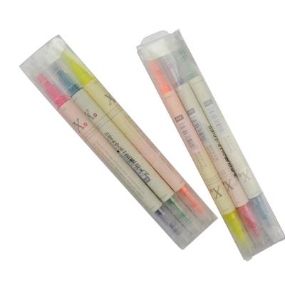 China Promotional Markers & High Quality Double Sided Plastic Liquid Highlighter Bars Syringe Highlighter Pen for sale